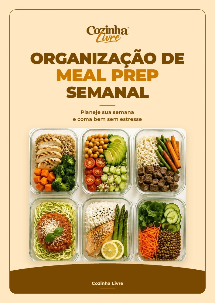 Capa: Organização de Meal Prep Semanal